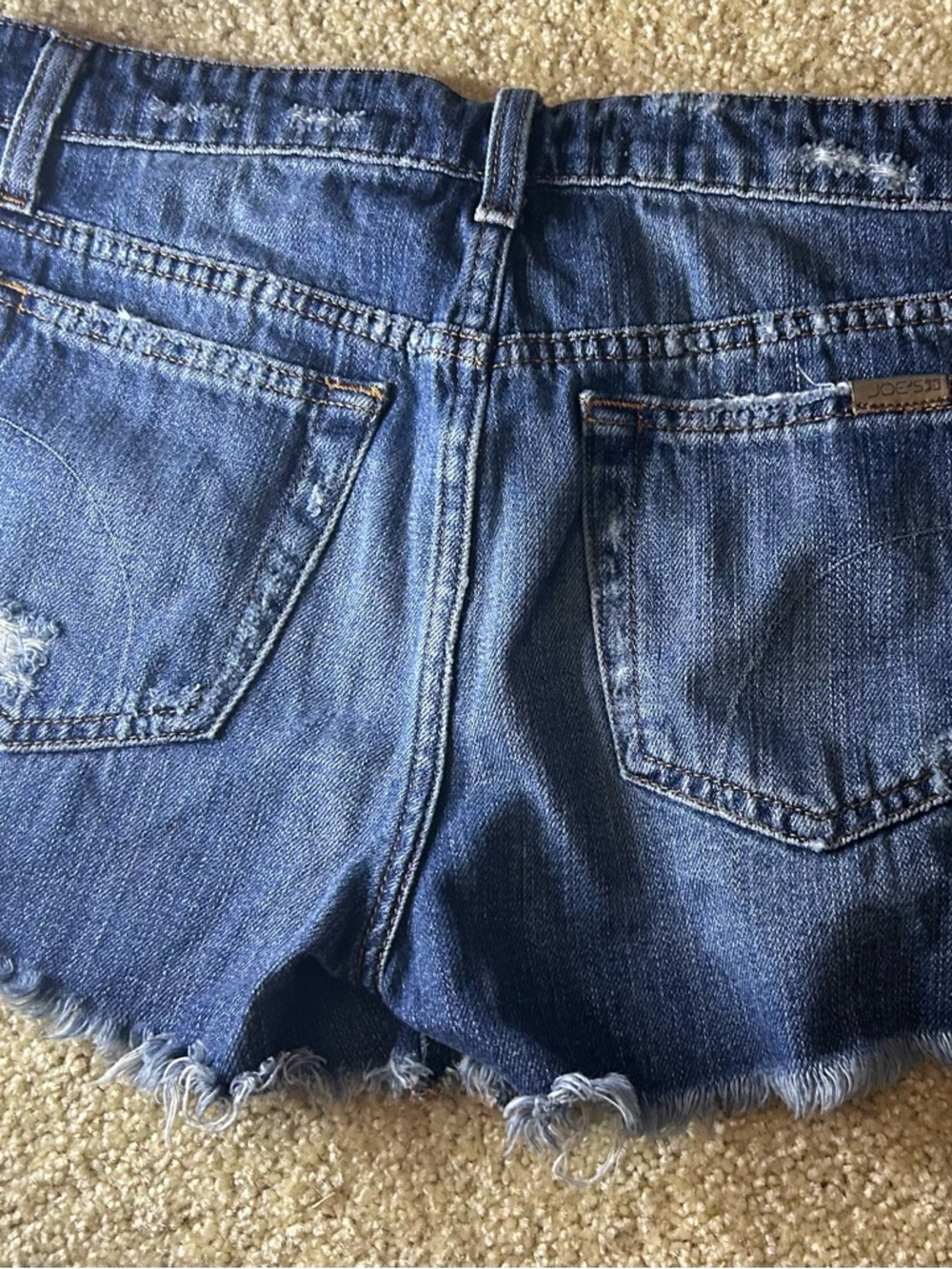 Joe's Jeans Blue Distressed Denim Cutoff Shorts - Picture 2 of 5